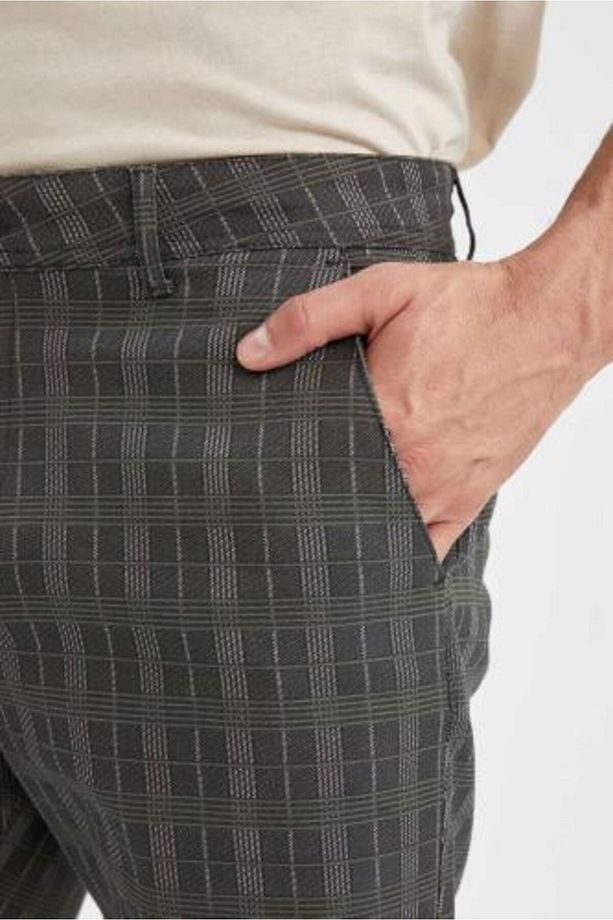 Slim Fit Ekose Desenli Şort Y1236az22sm - 7