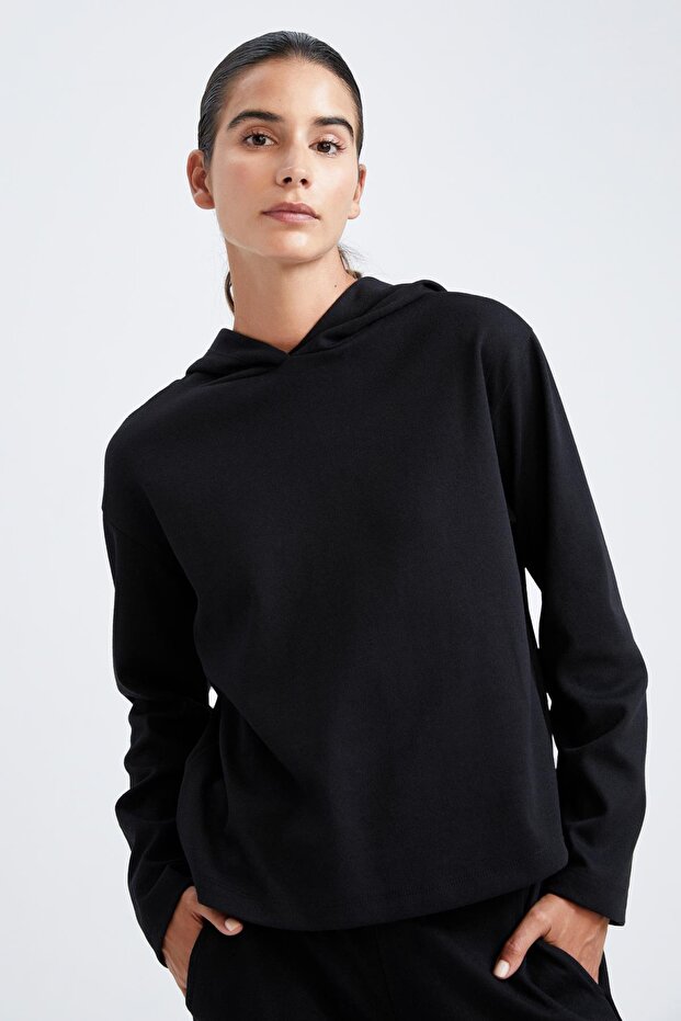 Nehéz anyagú kapucnis pulóver - Standard Fit Z0688az22au - 4