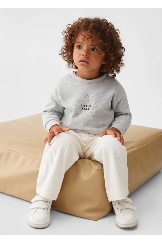 Mesajlı Pamuklu Sweatshirt - 5