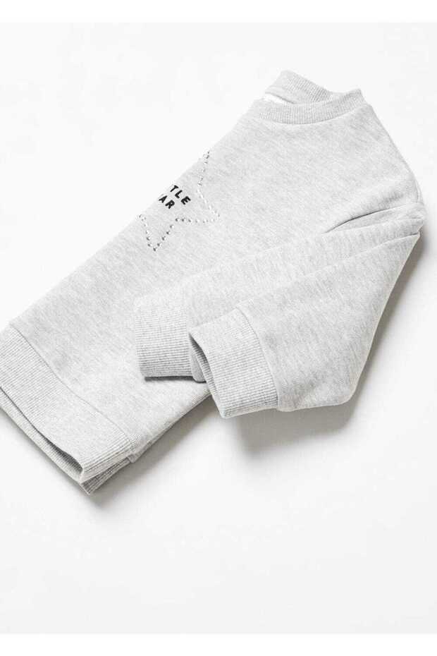 Mesajlı Pamuklu Sweatshirt - 7