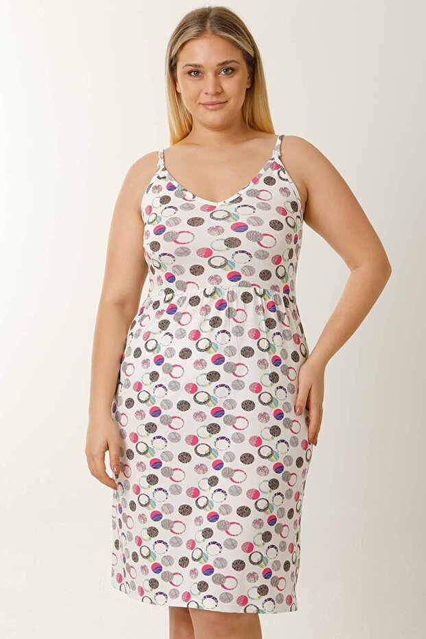 PREGNANT LOHUSA NIGHTWEAR WITH ROPE STRAP POINTED WHITE