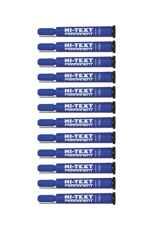 Hi-Text Permanent Marker Pen 12 Pieces Box Round Tip