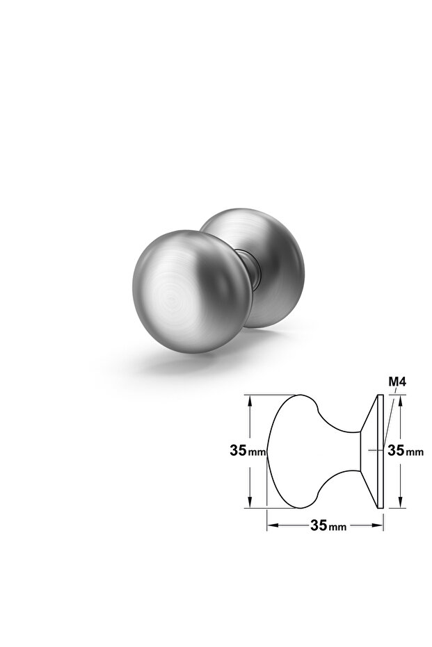 283 ARAS DÜĞME KULP İNOX - 1