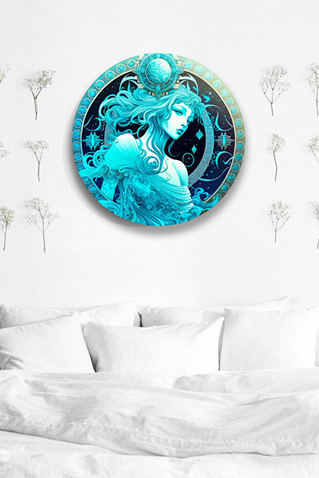 Capricorn Zodiac Astrology Mdf Wood Wall Art, Office Decorative Ornament