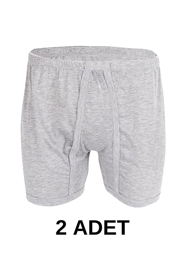 2 Men's 100% Cotton Argentina Combed Cotton Boxers Gray (65 Kilo-115 Kilo)