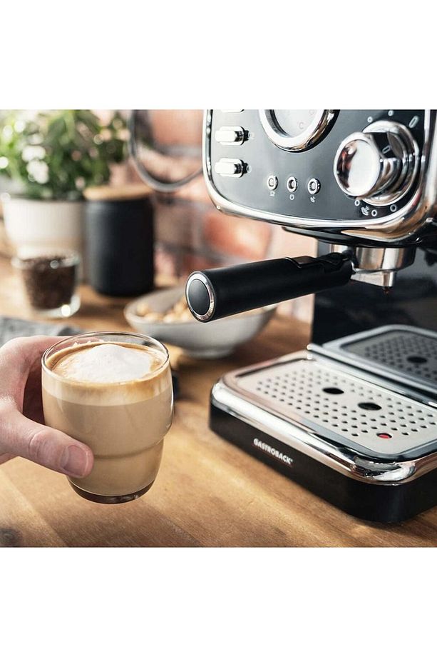 Tasarım Espresso Makinesi 1100W, Döner Süt Köpüğü Başlığı, Profesyonel Espresso Pompası - 6
