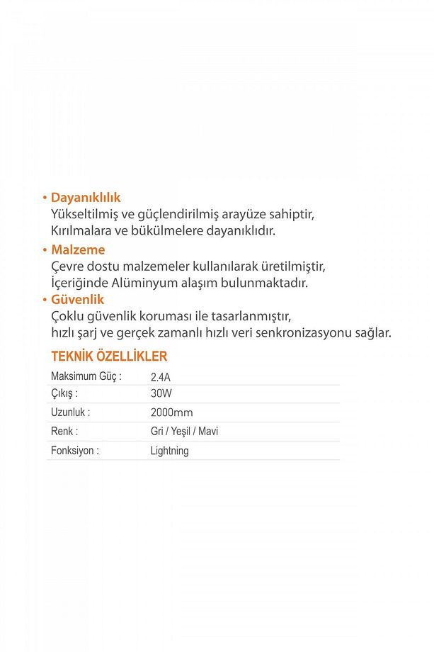 Ldnıo Hızlı Şarj ve Veri Aktarım Kablosu 2 Metre Micro LS632 - 2
