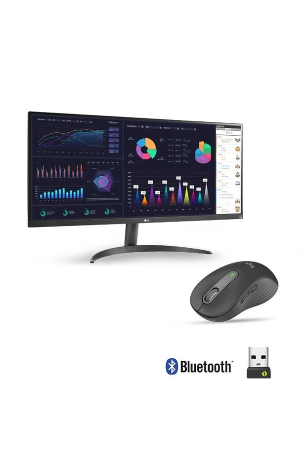 34WQ500-B 34'' 100Hz Freesync IPS Monitör + Logitech M650 L Büyük Boy Kablosuz Mouse - 1