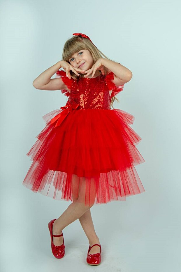 Pullu Tütü Etekli Elbise - 3