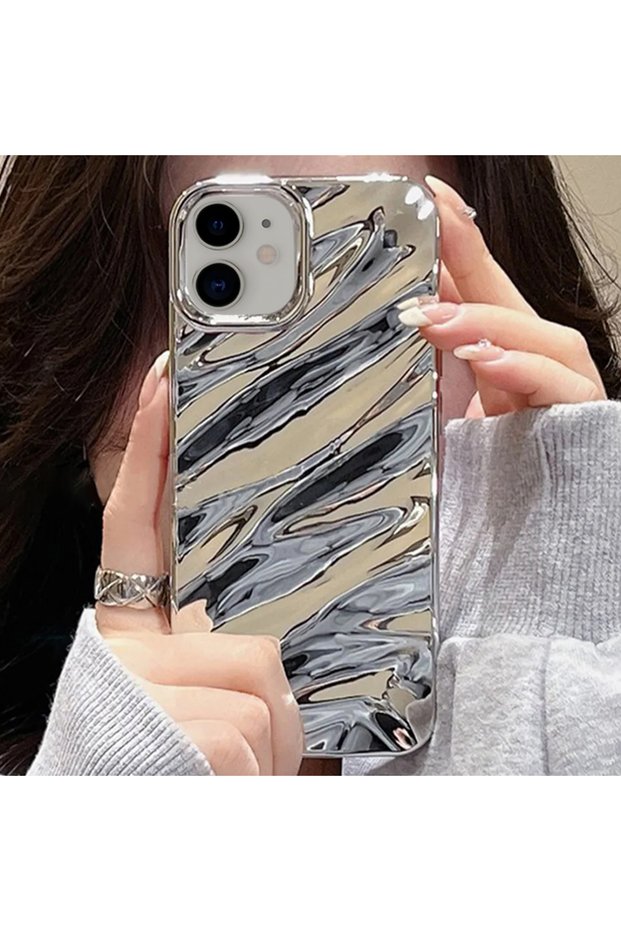 iPhone 11 Premium Design Silver Silicone Compatible Case