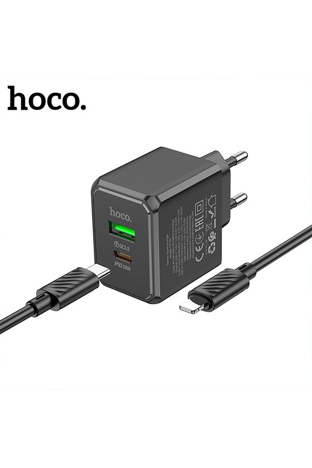 CS14A Ocean PD20W+QC3.0  Girişli Hızlı Şarj Başlığı Ve Type-C To iPhone Lightning Kablo - 4