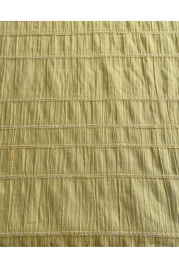Pamuklu Dokuma Kumaş Sarı 1 Metre - 5