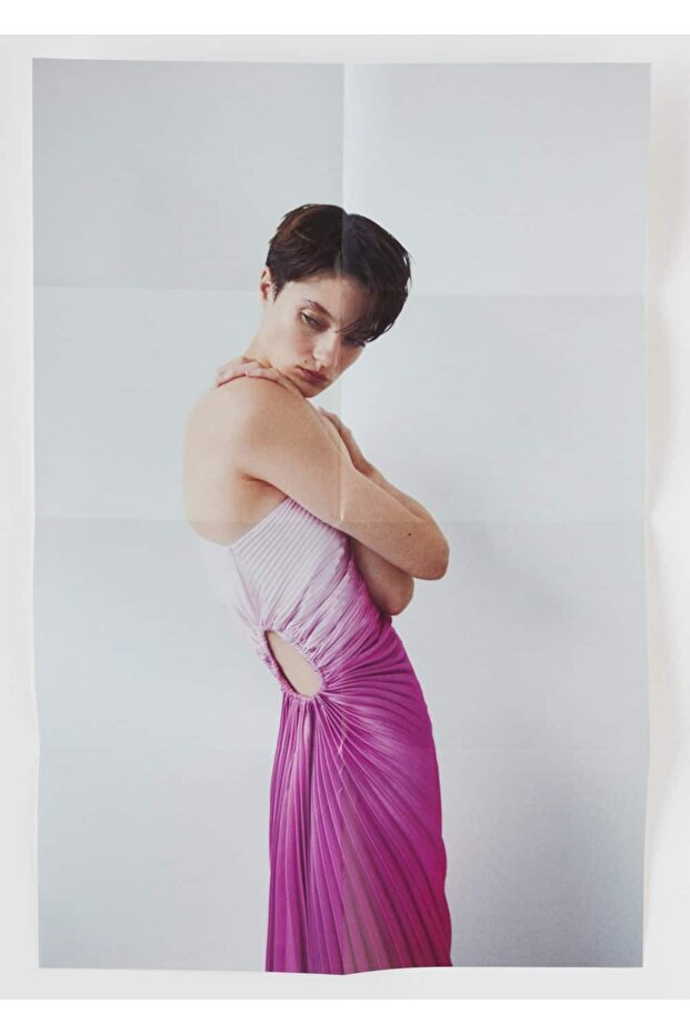 Rochie plisata cu croiala asimetrica - 8