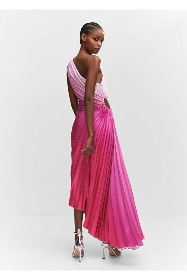 Rochie plisata cu croiala asimetrica - 4