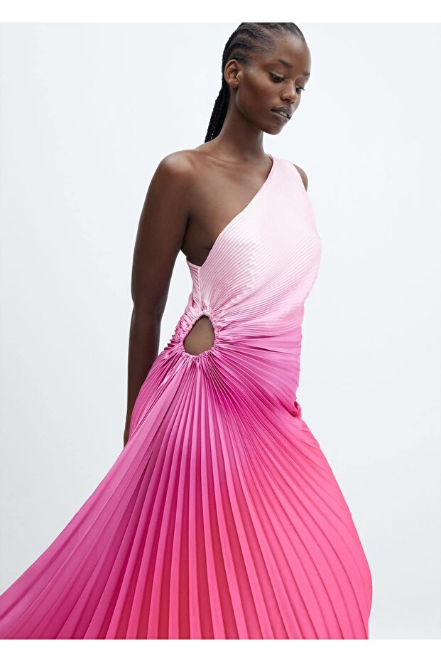 Rochie plisata cu croiala asimetrica - 5