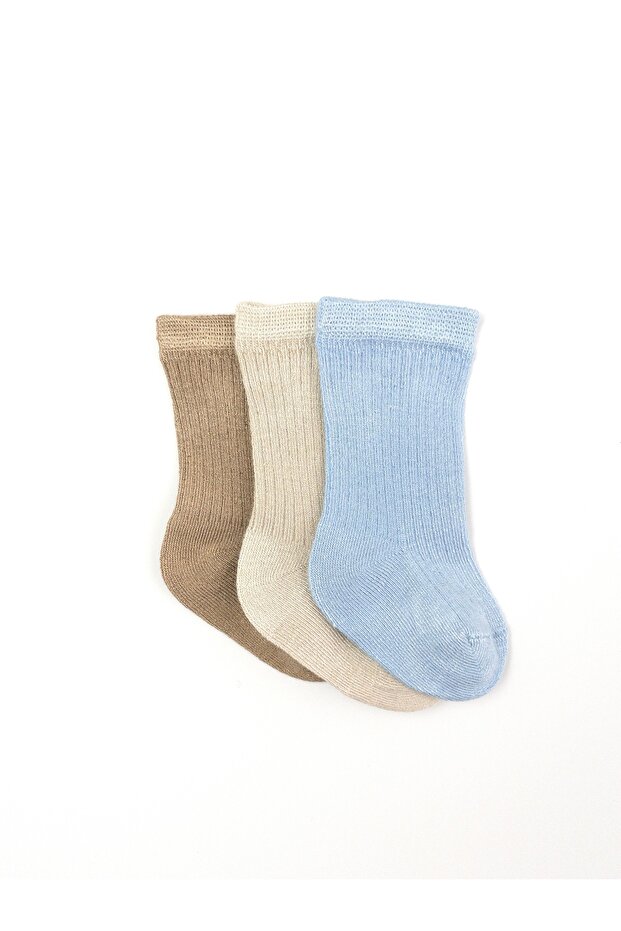 3 Çift Bebek Çorap Dikişsiz - Bambu Çorap - 1
