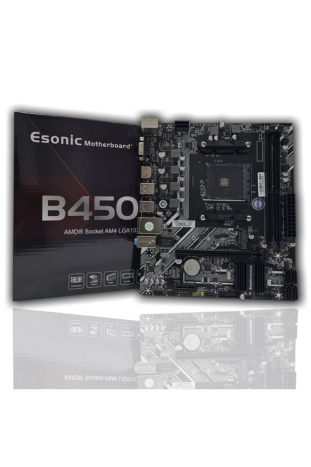 ESONİC B450DA1 AMD AM4 DDR4 M2 HDMI VGA GLAN M.ATX ANAKART - 1