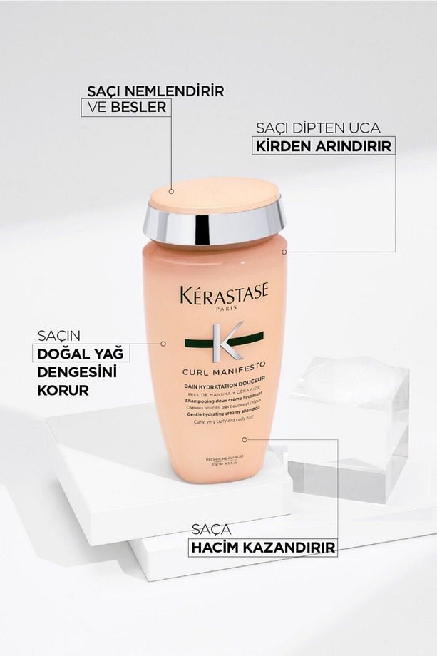 Curl Manifesto Bain Hydratation FND Kıvırcık Saçlar Için Şampuan 250 Ml EVA - 2