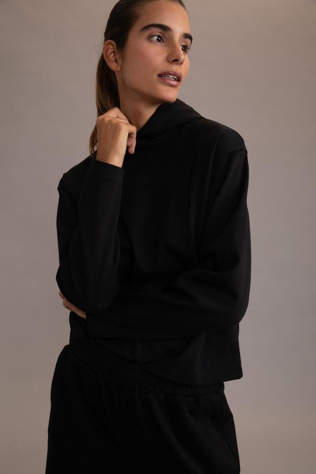 Nehéz anyagú kapucnis pulóver - Standard Fit Z0688az22au - 3