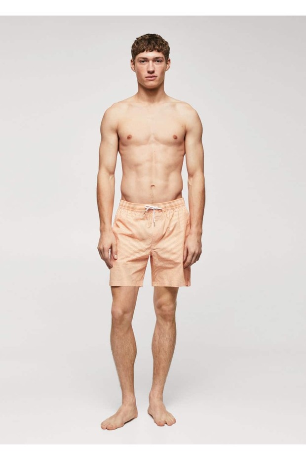 Man/ Seersucker Çizgili Mayo - 6