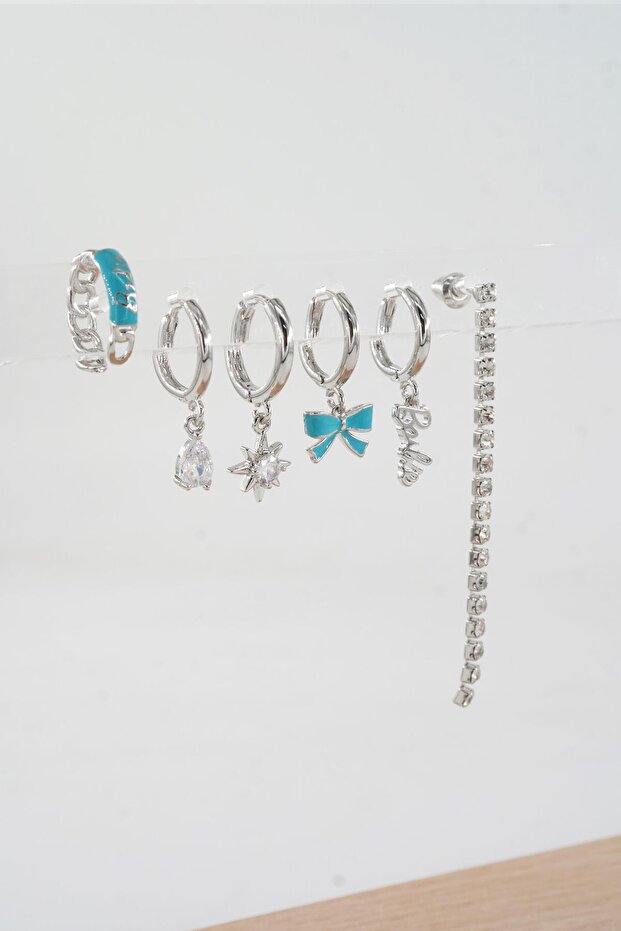 Women's Vip Series Special Design Baguette Zircon Stone 6-Piece Earring Set