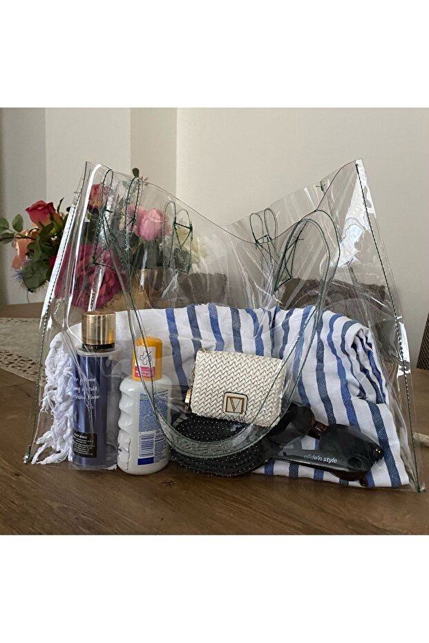 TRANSPARENT BEACH BAG