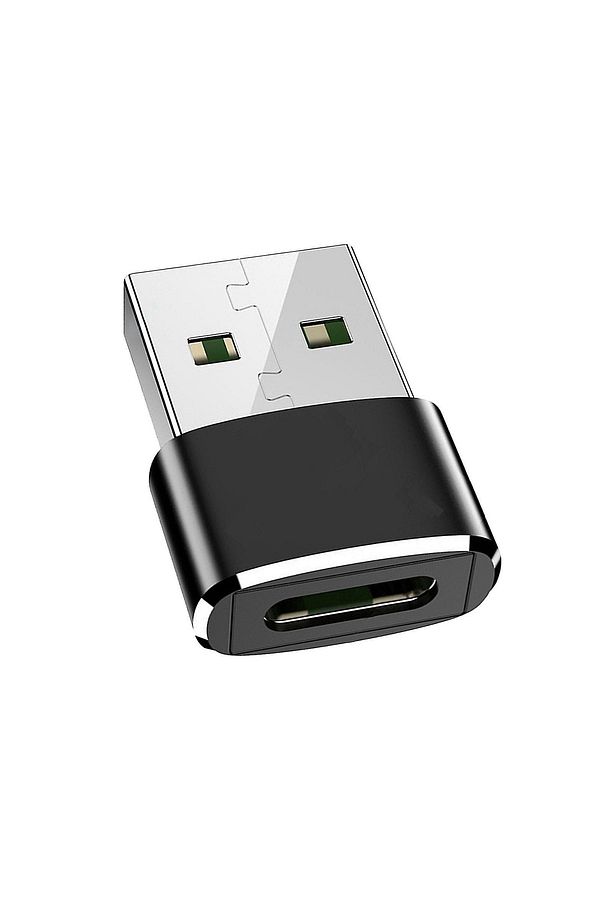 Usb A To Type C Dişi Adaptör Iphone 15 14 13 Samsung S23 S24 Otg Veri Şarj Dönüştürücü Siyah - 1