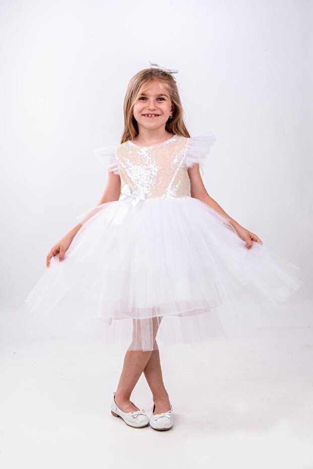 Pullu Tütü Etekli Elbise - 1