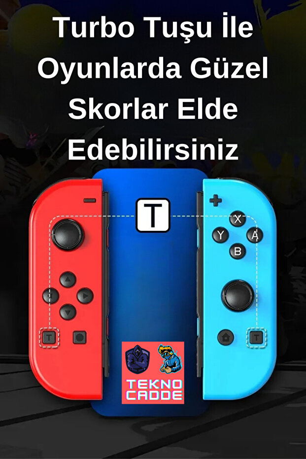 Switch/Switch Oled Yüksek Kapasite Titreşimli RGB Işıklı Joy-Con Oyun Kolu - 7