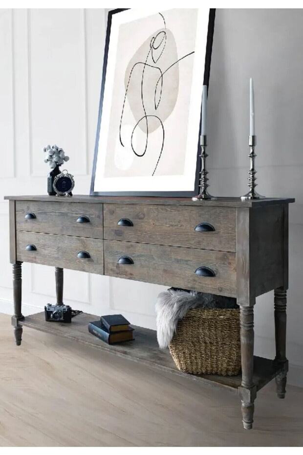 Doğal Ahşap Dresuar - 1