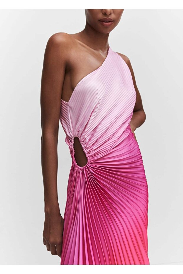 Rochie plisata cu croiala asimetrica - 7