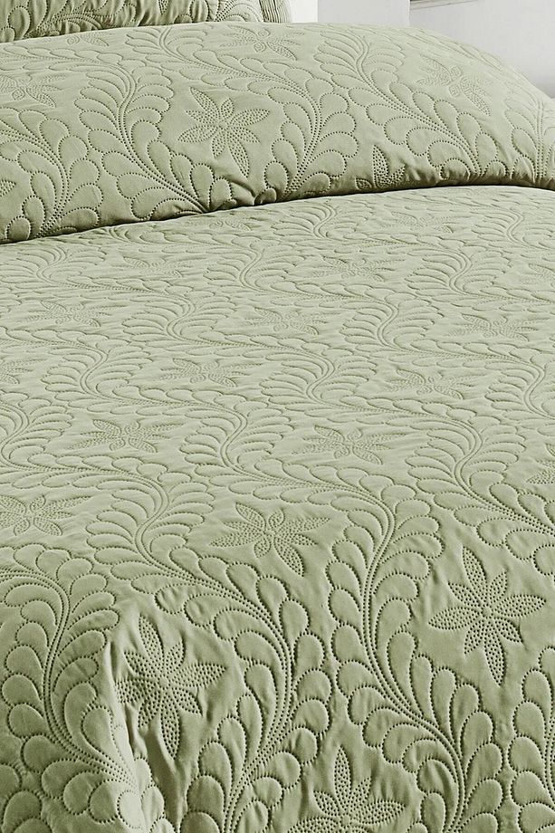 Ivy Çift Kişilik Microfiber Kapitone Yatak Örtüsü - Haki - 4