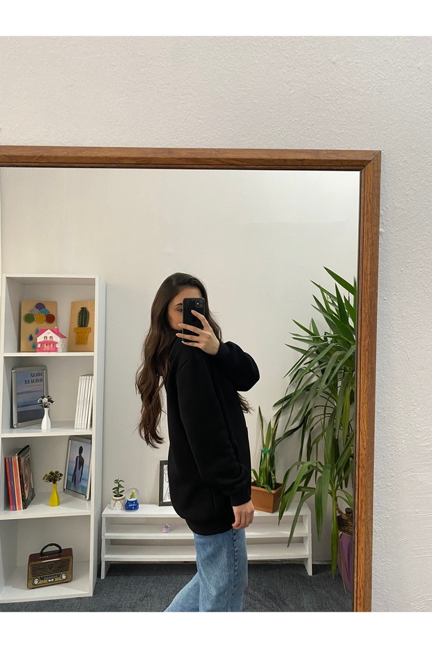 HİLLA Kadın Kapüşonlu Sweatshirt - 4