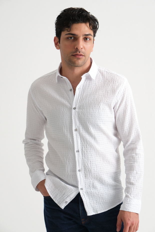 Erkek %100 Pamuk Yazlık Regular Fit Gömlek 2641 - 3
