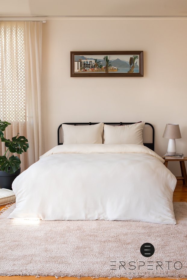 Cotton Muslin Duvet Cover Set Double