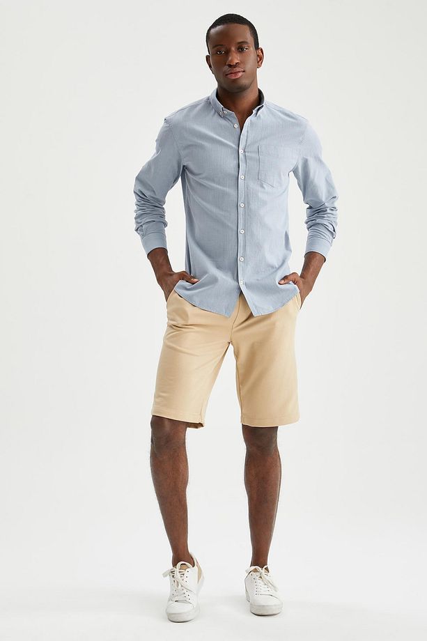 Slim Fit Uzun Kollu %100 Pamuk Gömlek M7180az22sp - 2