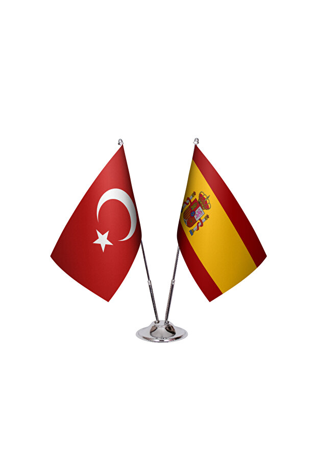 İspanya İkili Masa Bayrağı - 1