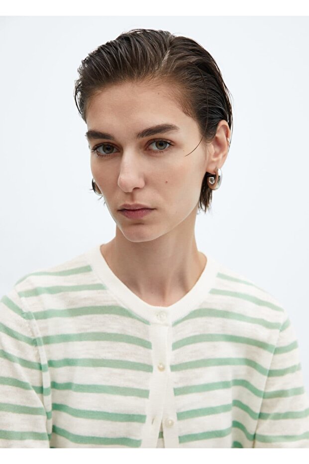 Çizgili örgü hırka - 6