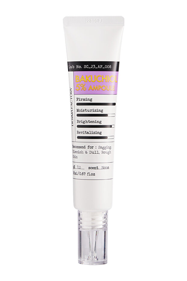 Derma Factory Bakhuciol Ampoule Elasticity Enhancing and Skin Regulating Serum Containing 5% Bakuchiol