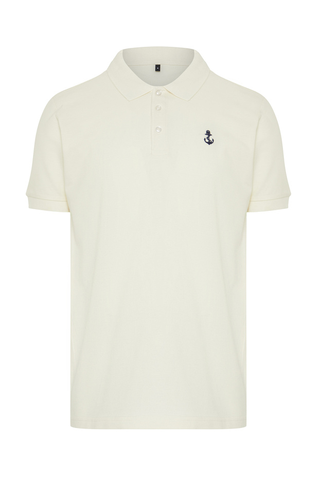 Taş Regular/Normal Kesim Kısa Kol Dokulu %100 Pamuk Polo Yaka T-shirt TMNSS23PO00031 - 8