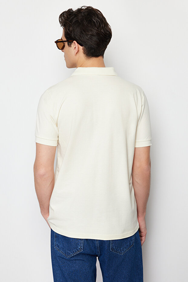 Taş Regular/Normal Kesim Kısa Kol Dokulu %100 Pamuk Polo Yaka T-shirt TMNSS23PO00031 - 7