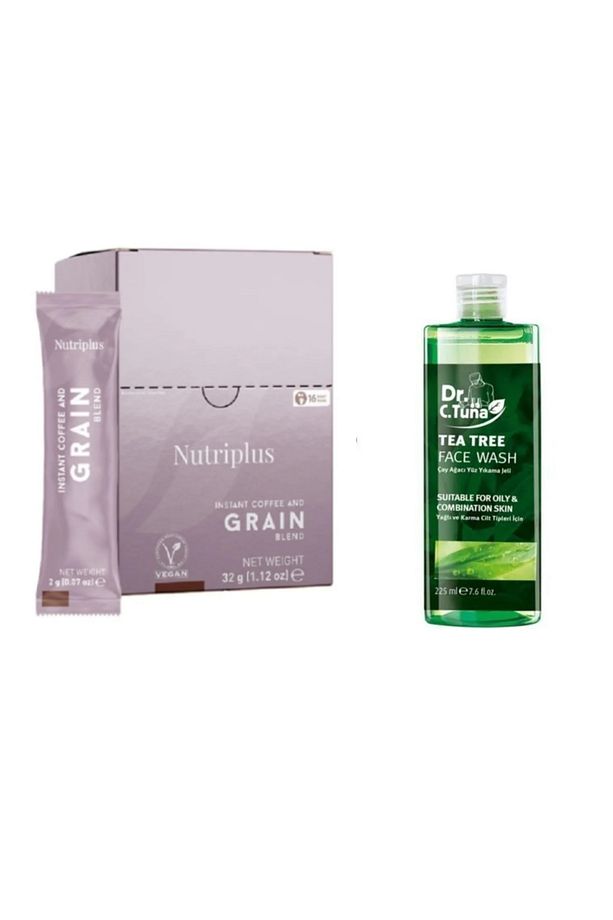 Çay Ağacı Yağı Yüz Yıkama Jeli 225 ml ve Nutriplus Nutricoffe Tahıllı Kahve Yüz Yıkama Jeli - 1