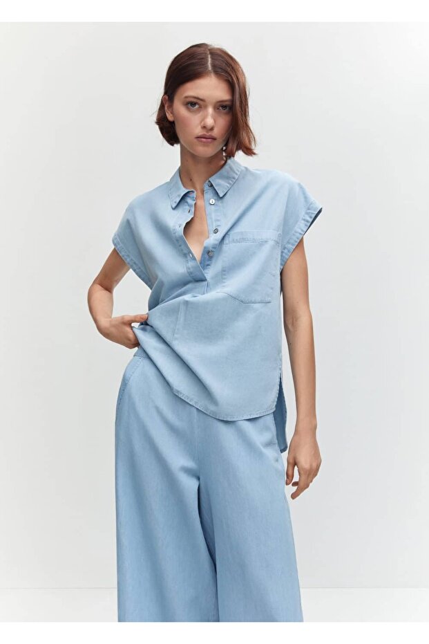 %100 Pamuklu Culotte Pantolon - 5