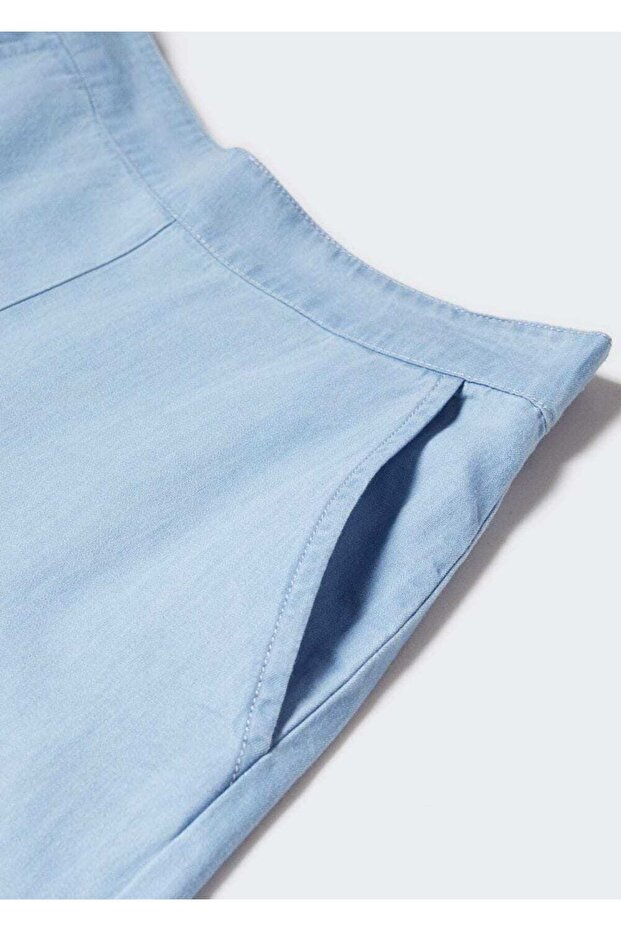 %100 Pamuklu Culotte Pantolon - 6