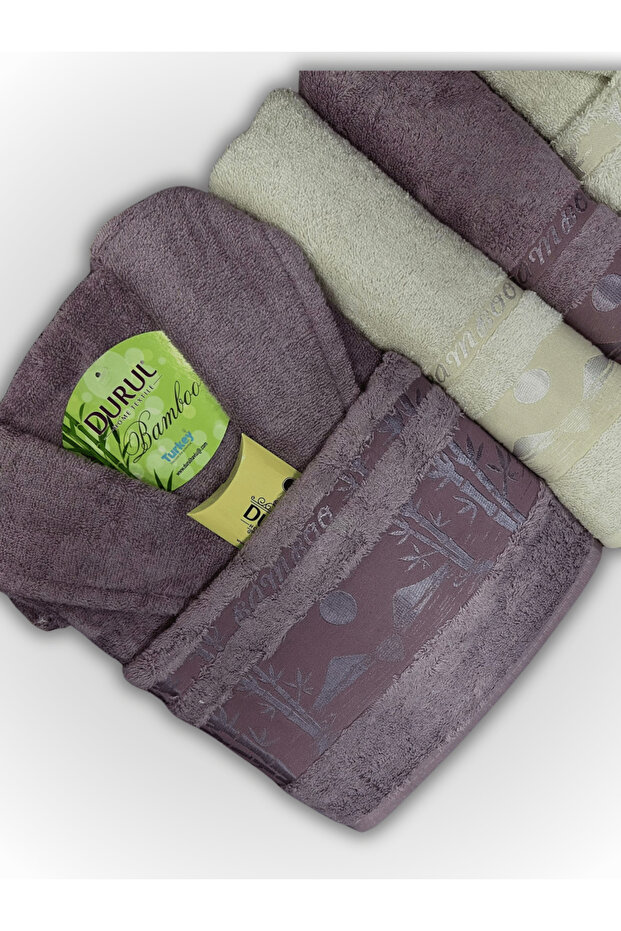 Çift Kişilik Bambu Bornoz Seti (SABUN HEDİYELİ) - 3