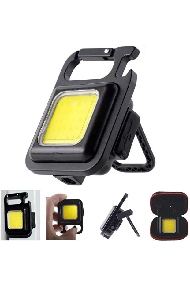 Kamp Anahtarlık Lambası Güçlü 30 Cob Led Askılı Şarjlı Mıknatıslı Pratik led Mini Tamir - 3