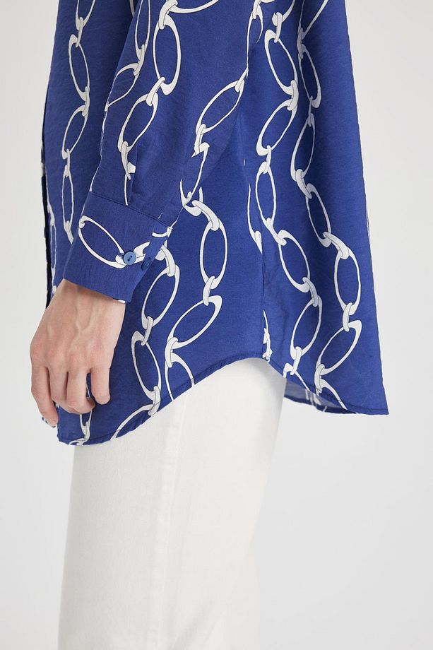 Relax Fit Desenli Uzun Kollu Gömlek Tunik A5308ax24sm - 6