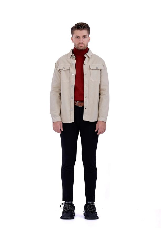 Erkek Oversize Kot Ceket - 1