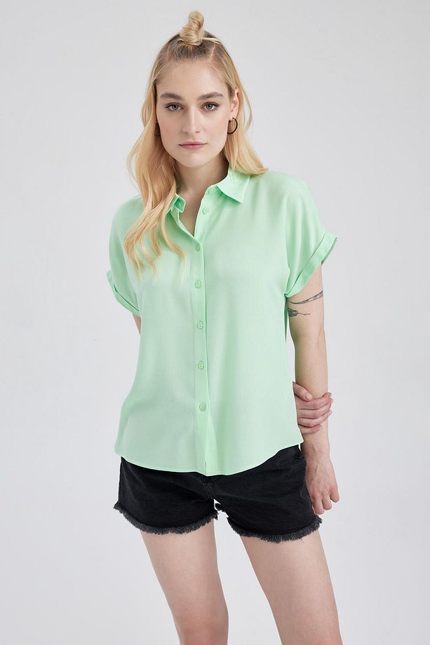 Regular Fit Kısa Kollu Gömlek U2742az23sm - 1