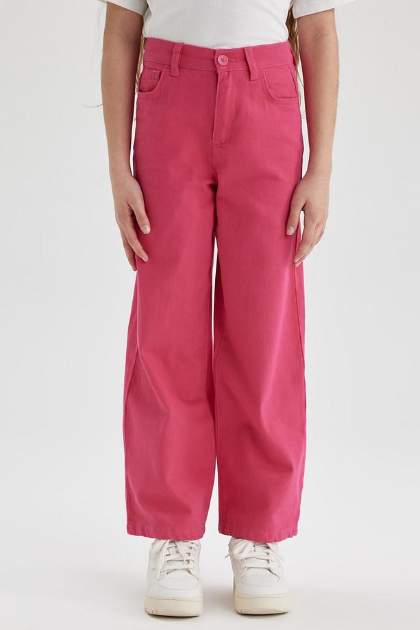 Kız Çocuk Geniş Paça Pamuklu Pantolon Y0453a623sp - 5